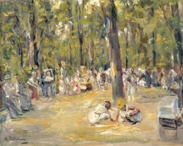 Max Liebermann Kinderspielplatz im Berliner Tiergarten Norge oil painting art